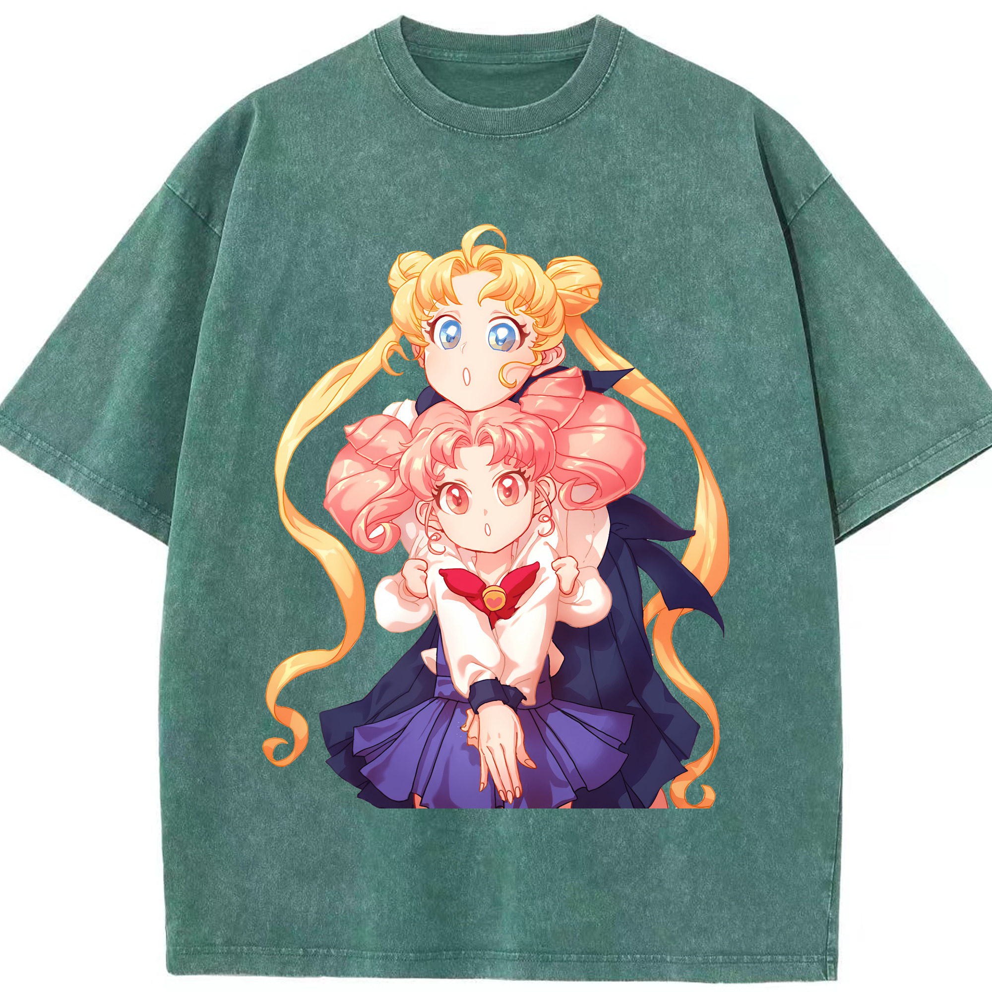 （画像用） 美少女戦士セーラームーン 愛野 美奈子 あいの みなこ Sailor Moon Aino Minako 綿100% ヴィンテージ風 半袖Tシャツ（フロントプリント）